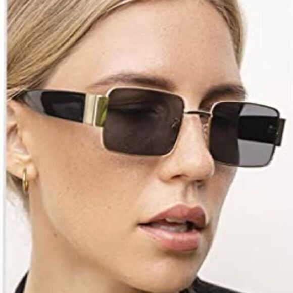 Retro Vintage Rectangular Sunglasses  - Picture 1 of 3